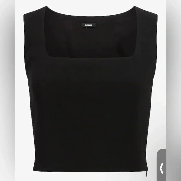 Express Tops - NEW with tags (NWT) Express Black Square Neck Cropped tank top.